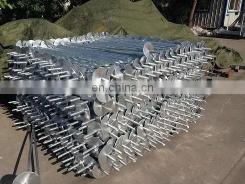 Ground screw pile earth pole helix HDG forging screw Anchor