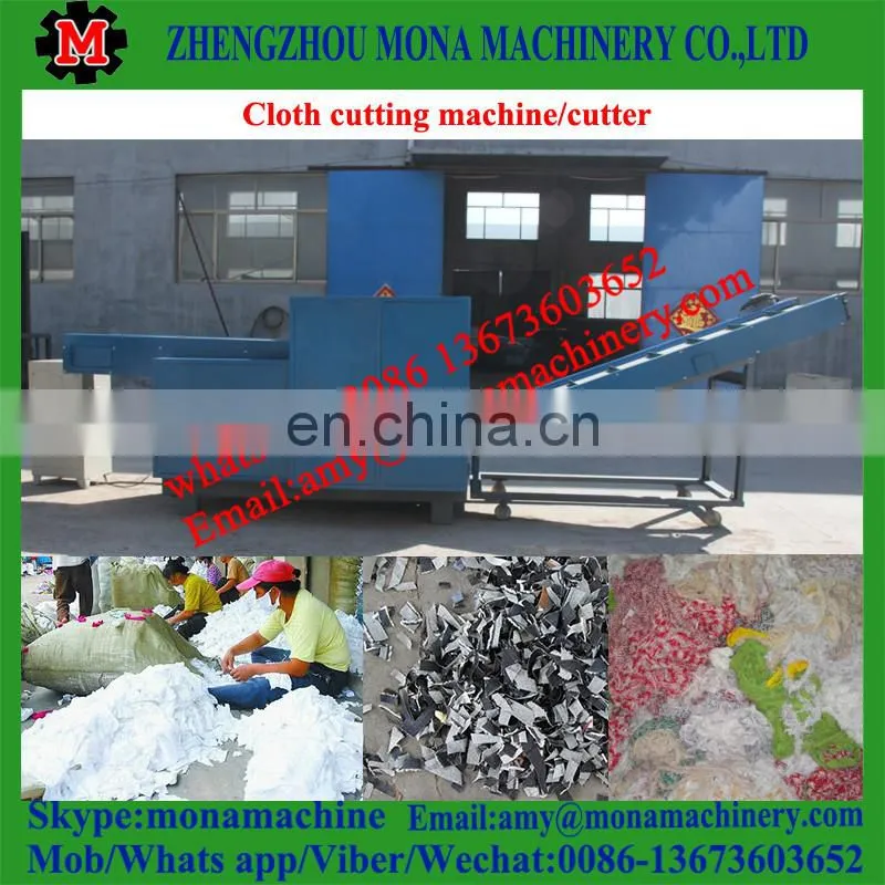 Fully Automatic Cotton Yarn Recycling Crushing Fiber Chopping Old Waste Clothes Cutter Cloth Cutting Machine Price