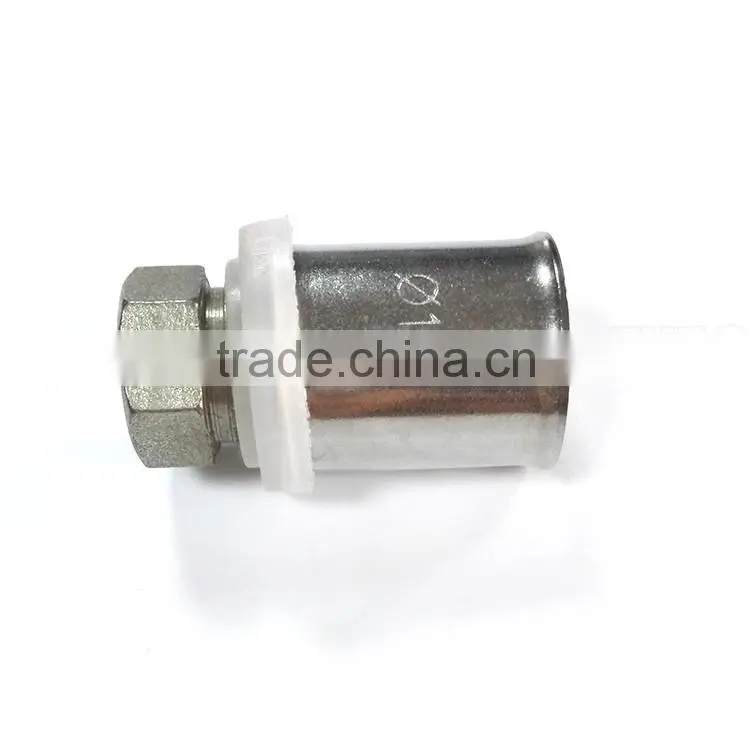 Ningbo Galvanized Malleable micro flare straight stop union pipe press fitting