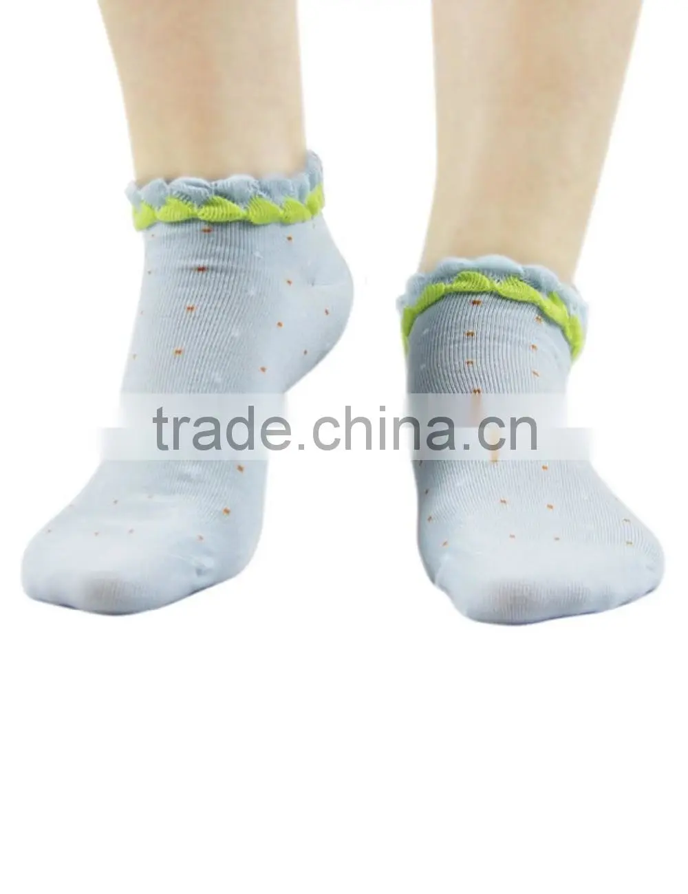 New design solid color jacquard lace boot socks for girls