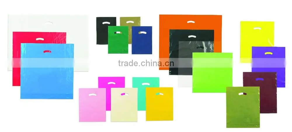 Die cut handle plastic bag