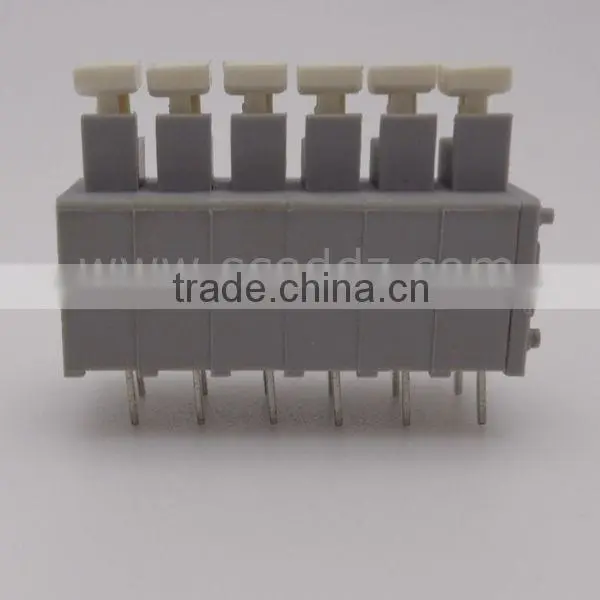 Pitch 3.81mm PCB Spring Screwless Terminal blocks with push button hot sale