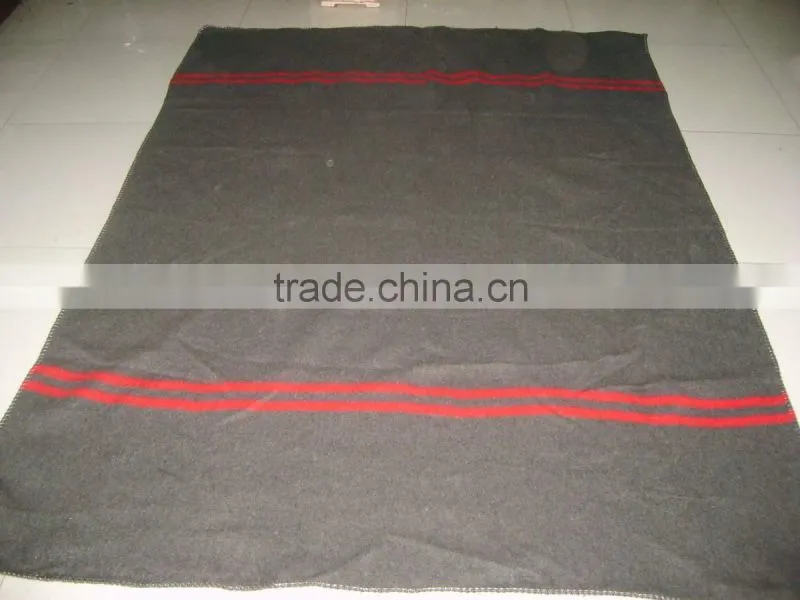 Cotton recycled wool blanket