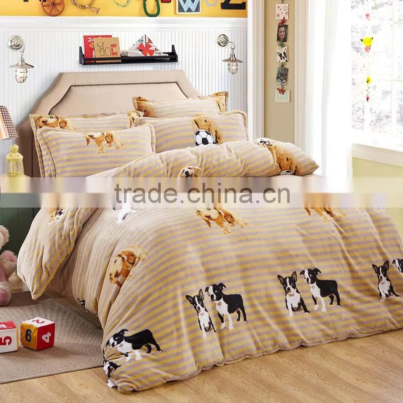 High quality animal print duvet cover cheap dog pattern professional quilt cover set