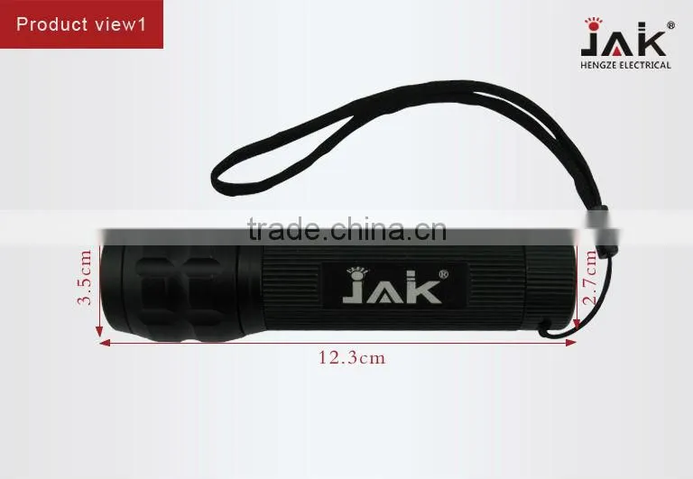HF1209 1 W aluminium alloy mini led flashlight JAK Ninghai