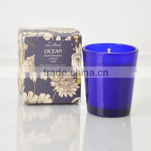 100g High quality Decorative scented Glass candle jar SA-1917