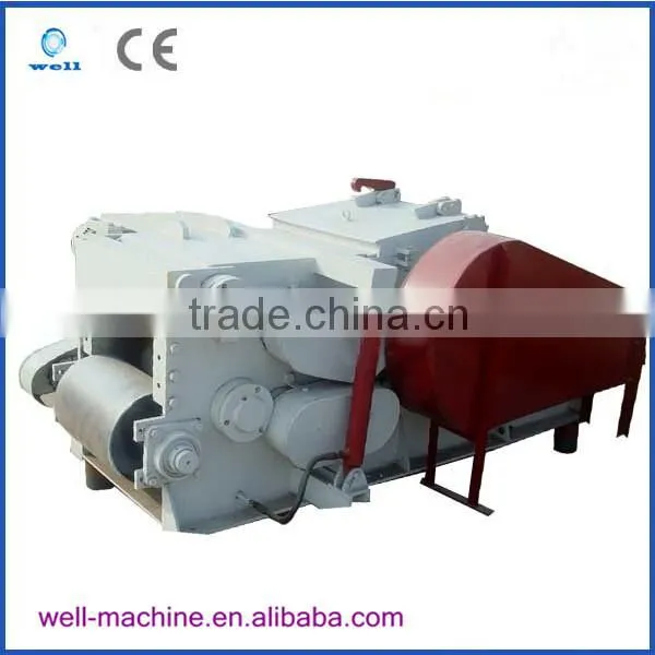 Drum-type wood chipper
