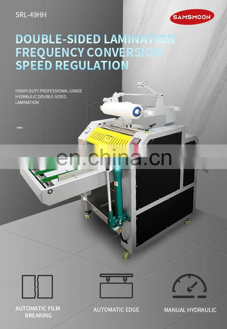 Professional Hydraulic Double Side A3 Hot Laminator Roll Laminating Machine With Automatic Breaking Function