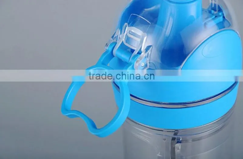 2 in 1 plastic water bottle with mobile holder 2 in 1 gym bottle