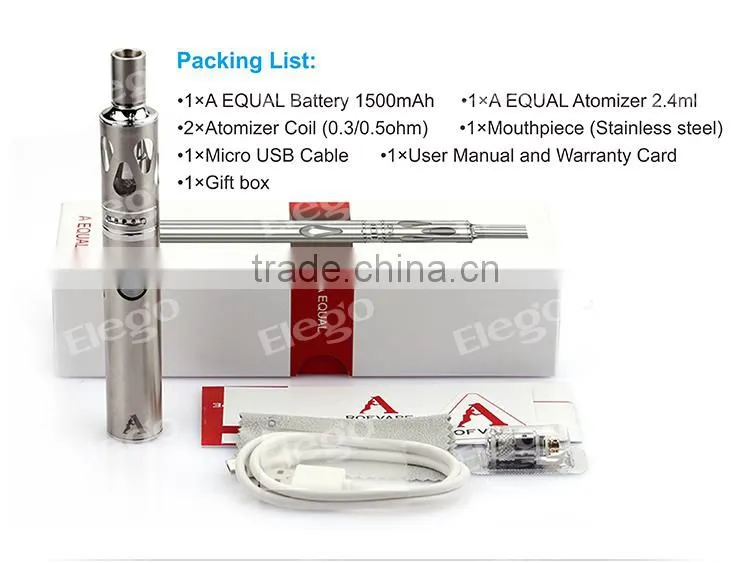 Newest Coming!!! 100% Original Rofvape A Equal Kit 3000mah 0.3/0.5ohm VS eGo one mini Rofvape A Equal kit wholesale from elego