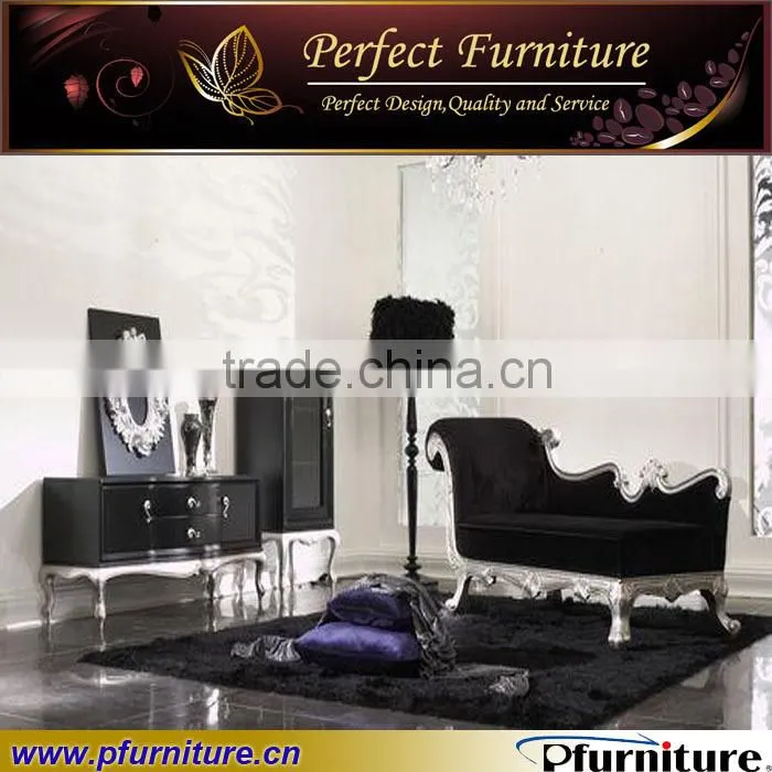 2013 luxurious leather antique wooden sofa double seats NC120507