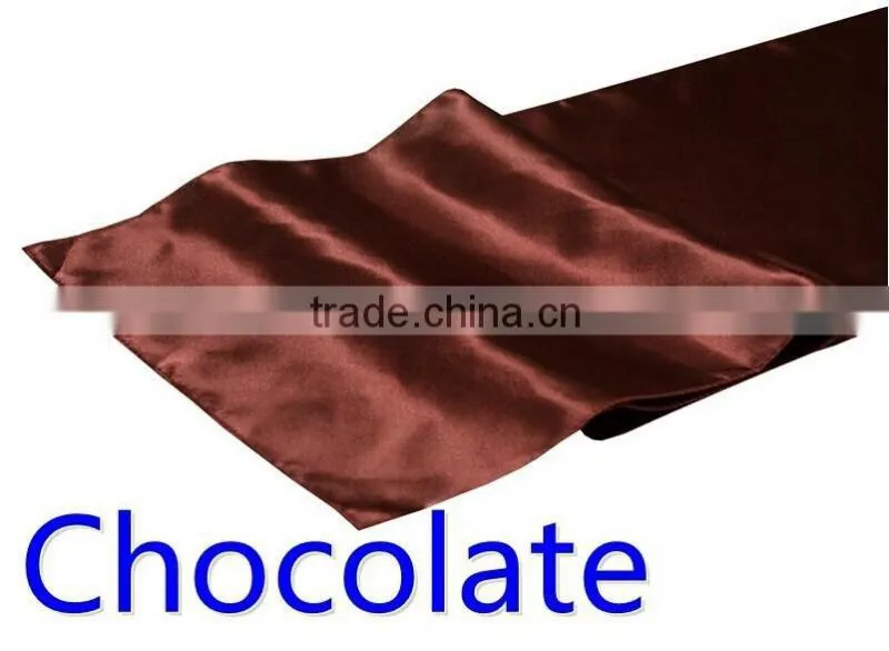 hot selling ployester satin table runner for wedding decoration, royal blue color