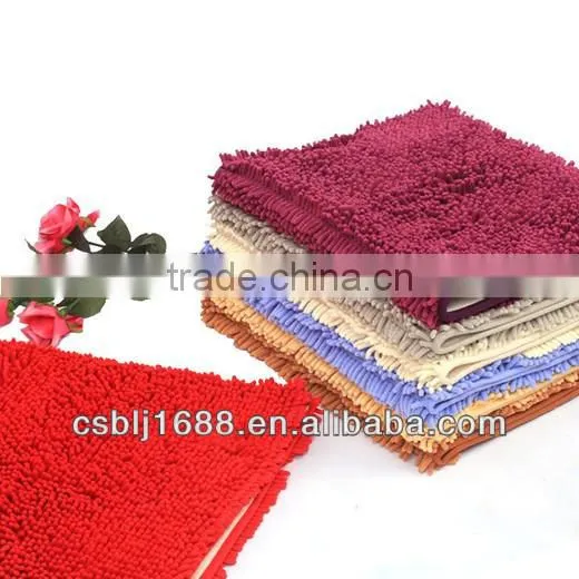 2016 most populars chenille shaggy and anti-slip bath foot mats