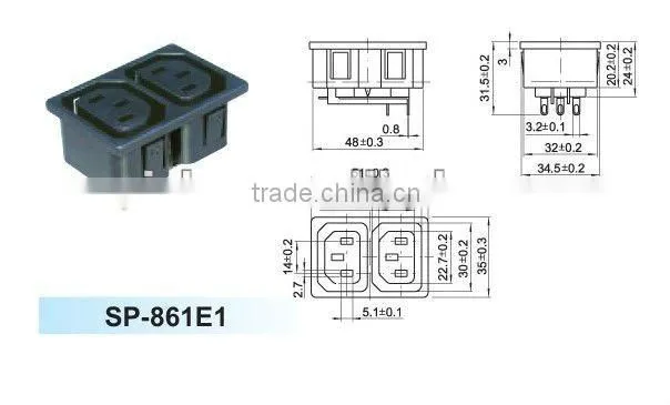 Male sms controlled power socket with switch