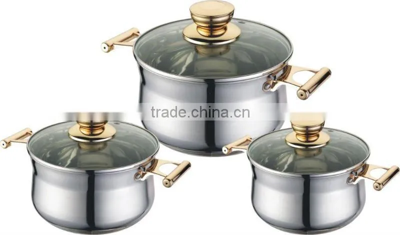 stainless steel cookware, 6pcs