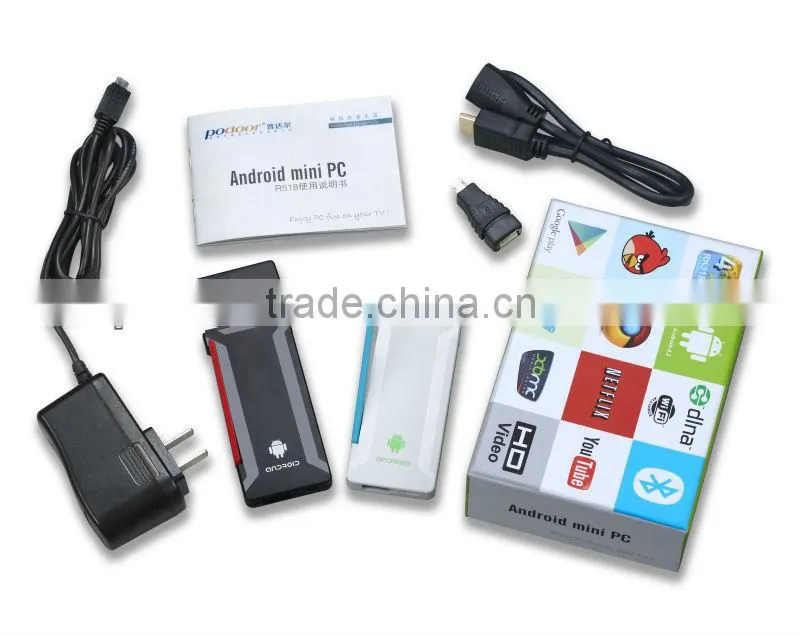 Podoor T518 Quad Core mini pc Android TV box with External Antenna airplay