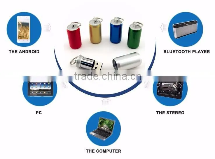 portable slim metal usb stick cola can 4g/8g usb disk