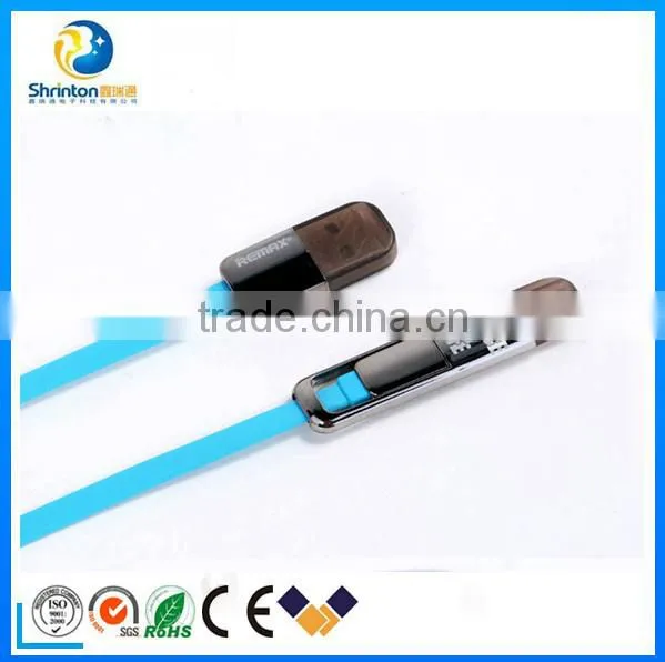 High quality Remax 2 in 1 usb cable micro usb cable fast charging for both Android/iphone