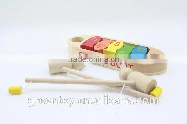 wooden magnetic block fishing games