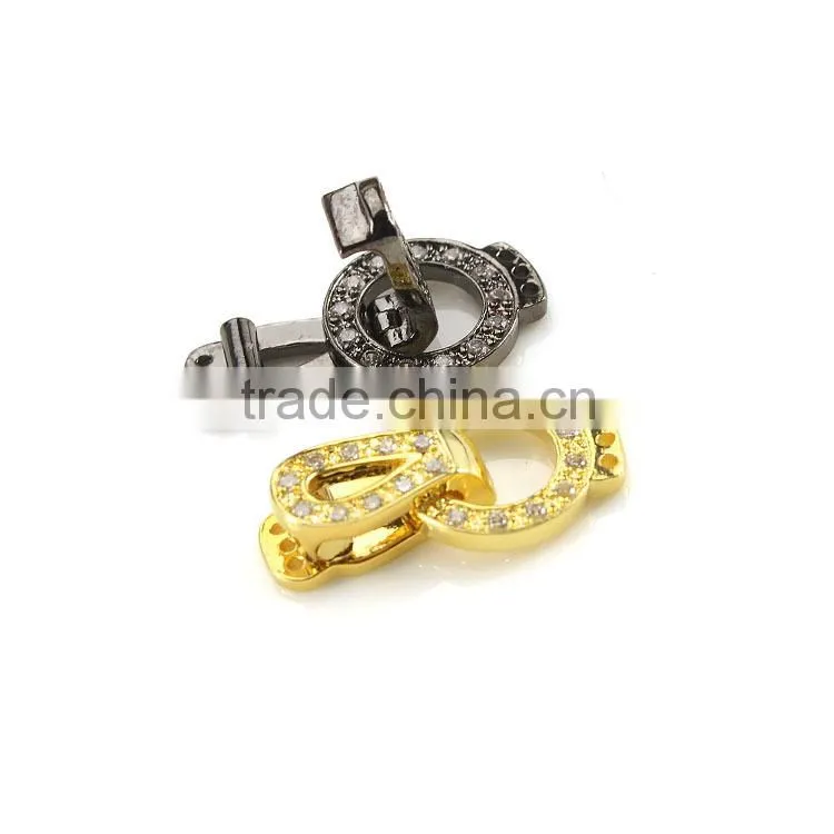 CZ6624 mirco cz pave clasps for jewelry