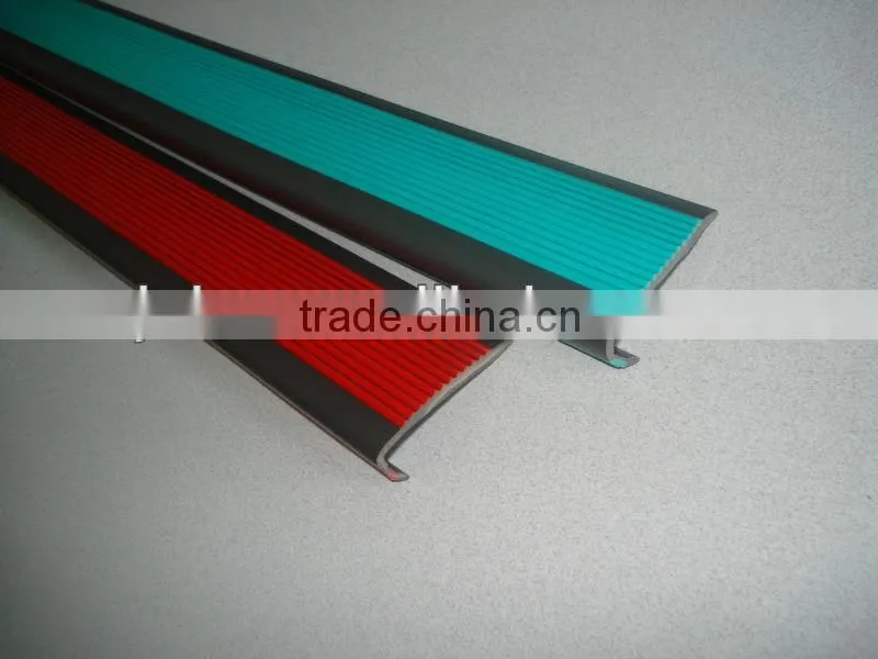 brown Aluminum Anti-slip Strips for Stairs wrapping angle