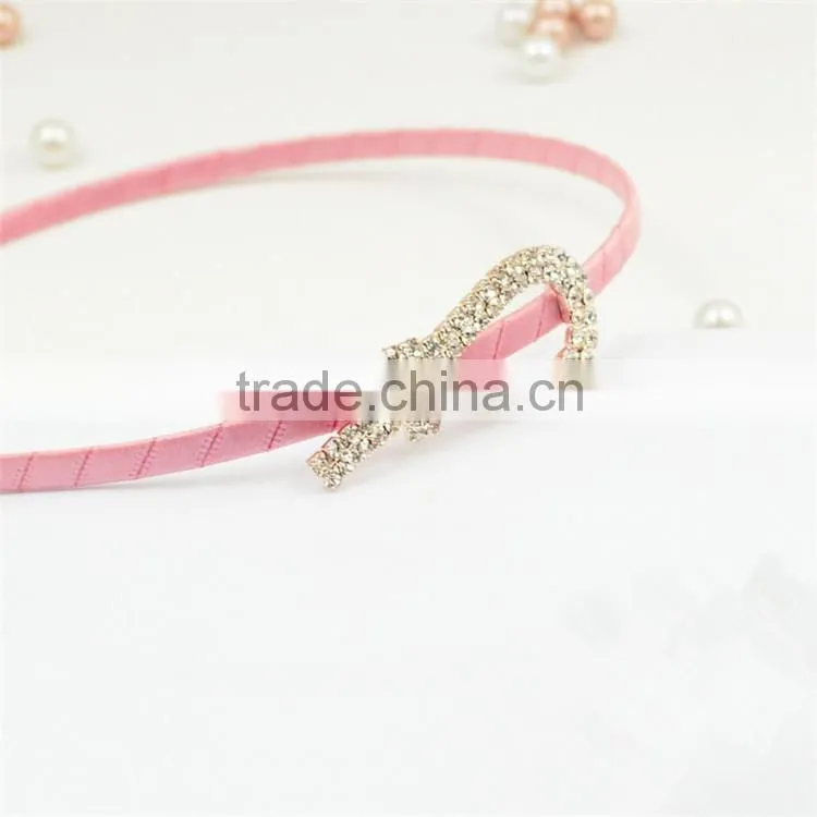 2015 Fashion Party Pearl Crystal Rhinestone Headwear Punk Hair Bow Headband