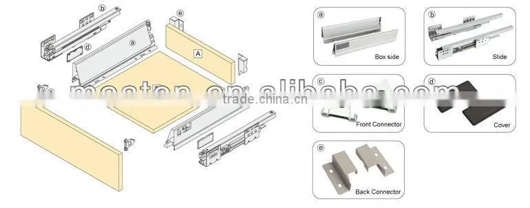 MEATON tool box ball bearing slide