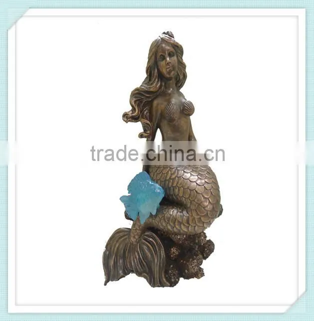 Promotional novelty resin mermaid for decor