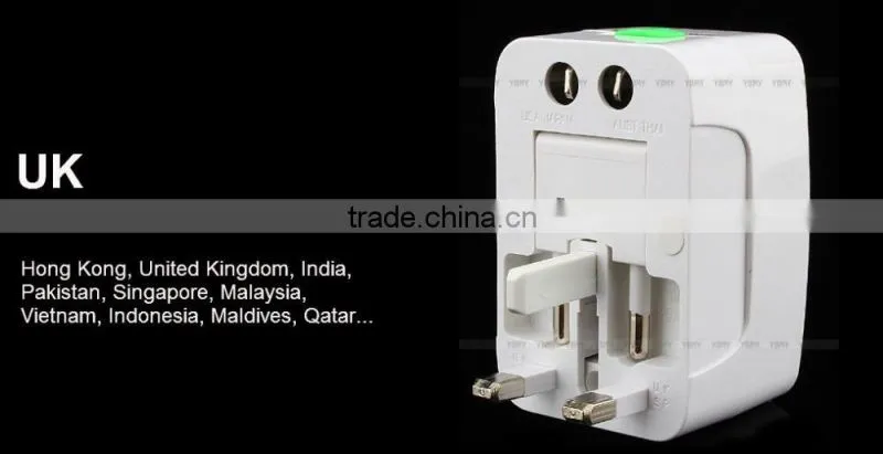 Universal Travel Plug Socket Adapters All in 1 Travel Worldwide US UK AU EU FR DE ES SG BR RU CA NZ IT CL MX Electrical Power Pl