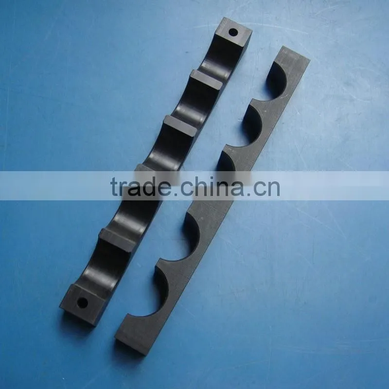 high wearing custom cnc machining parts black pa66 plastic parts nylon6 cable clamp