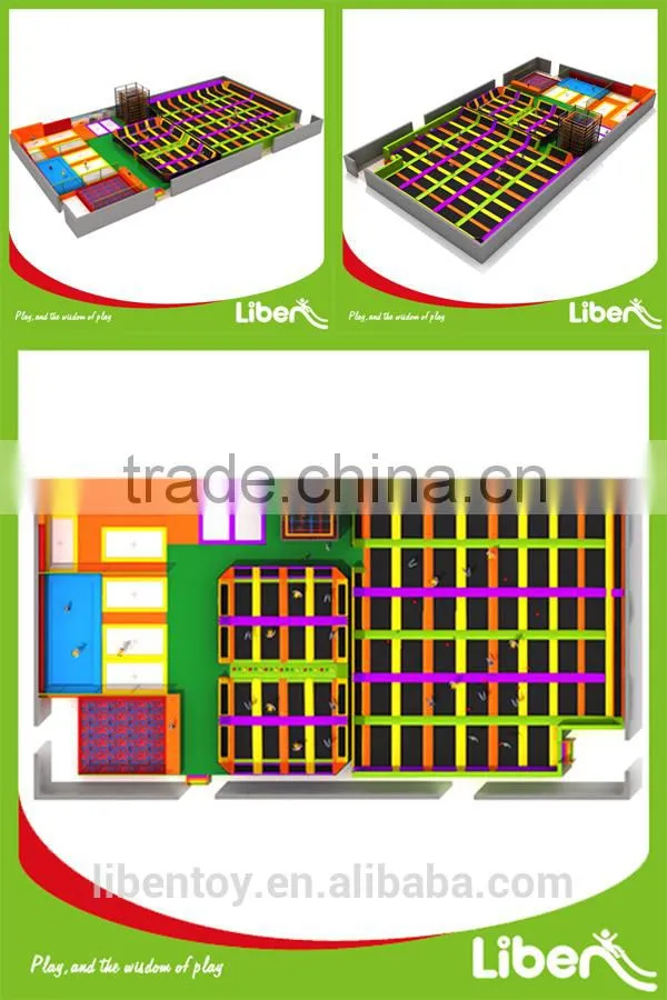 Large Rectangle Cheap Indoor Trampoline World with Dodgeball and Foam Pit Made by Professional Chinese Supplier