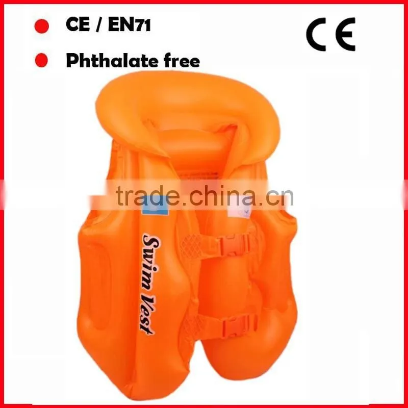PVC ABC inflatable swim vest for kids different size