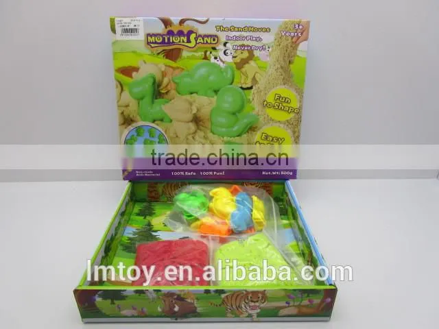 Never Dry Martion Sand in motion ,cookies cake motion sand with 7 sand mold