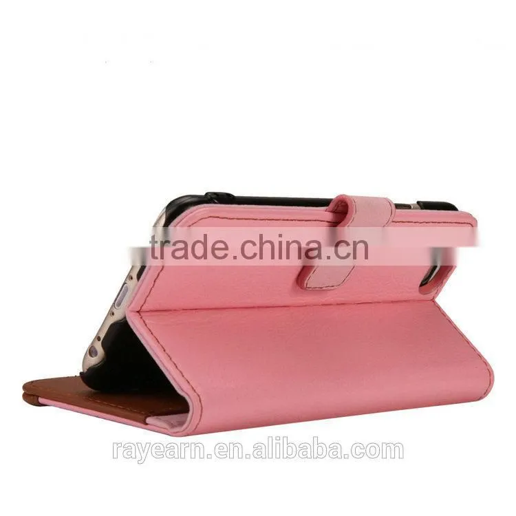 Flip cover leather case compatible with all brands smartphone for apple iPhone with button close