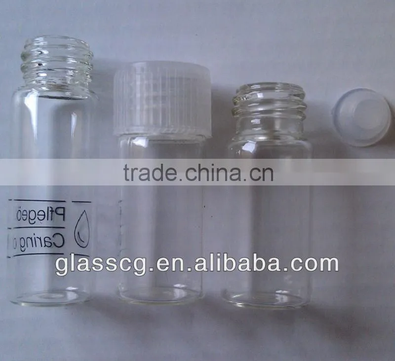 Glass bottle with rubber stopper and screw plastic cap for sale paypal accept
