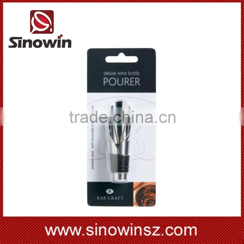 Metal Wine Pourer with Stopper SW-WP05