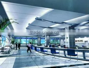 Bank bullet proof glass door wall