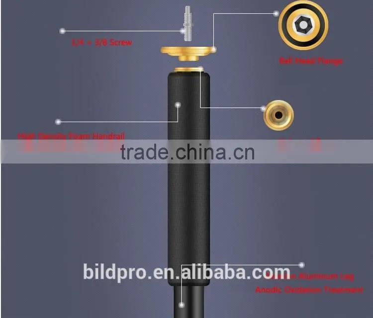 BILDPRO 5 Sections Good Quality Camera Monopod Light Stand Flexible Tripod Monopod