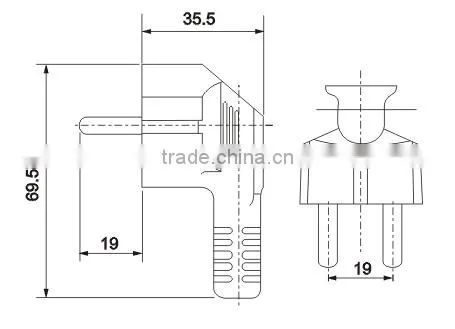 Europe computer power cable