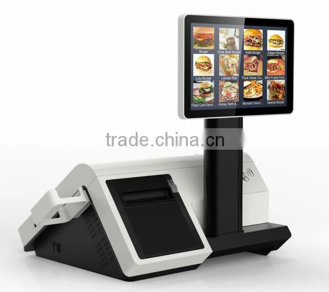 All in one touch POS system with 80mm auto cut printer-Windows7 windows10