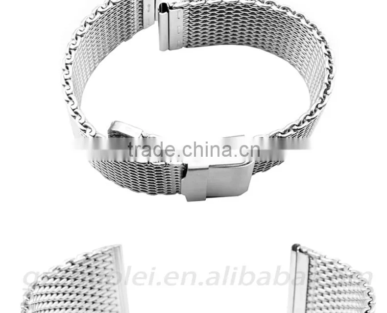 Milanese Classic Buckle Stainless Steel Watchband 20mm 22mm