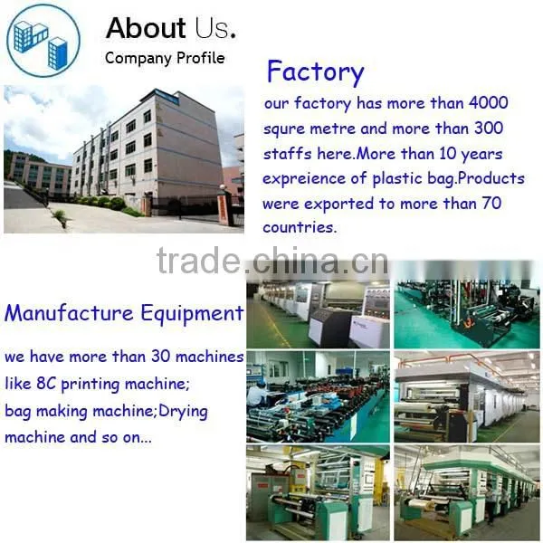 manufacture plastic food bag with zipper manufacture
