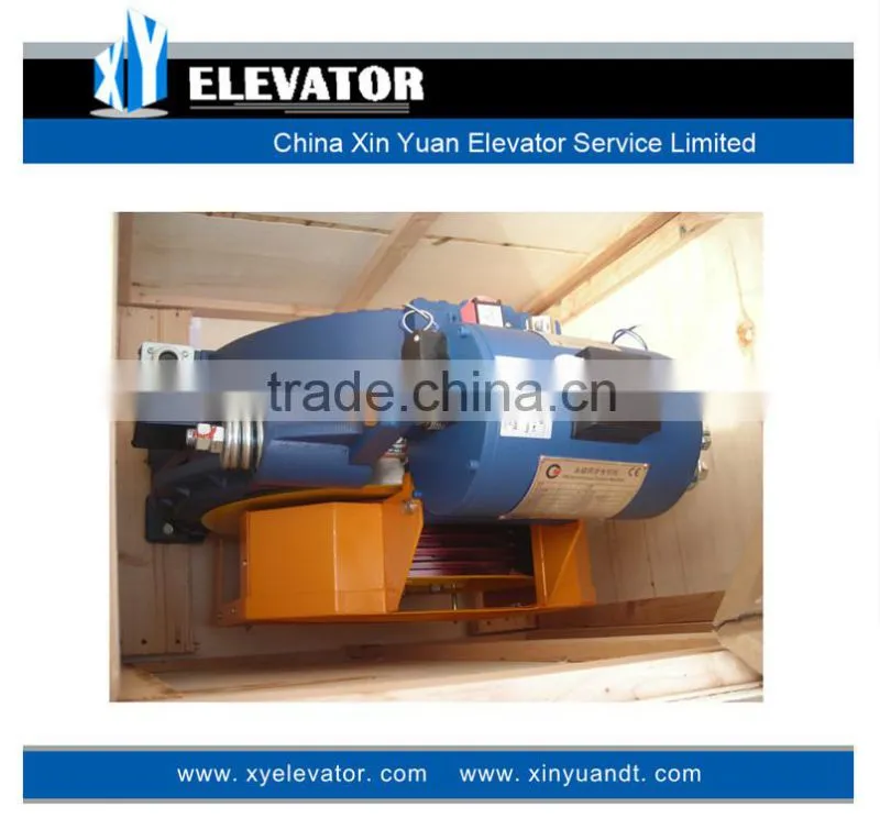 Elevator traction machine gearless