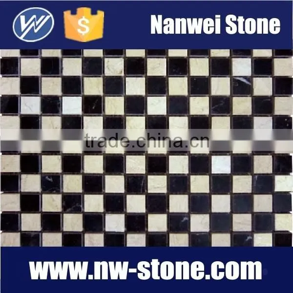 Dark color marble mosaic tiles for wall tiles and floor tiles