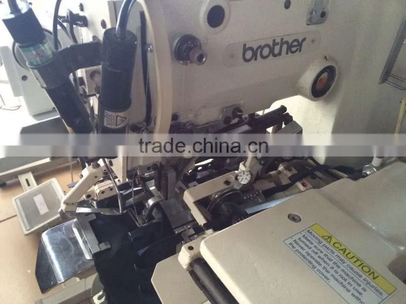 The automatic making Beltloop sewing machine, used borther ke-430B-02 electronic lockstitch beltloop bar tacker