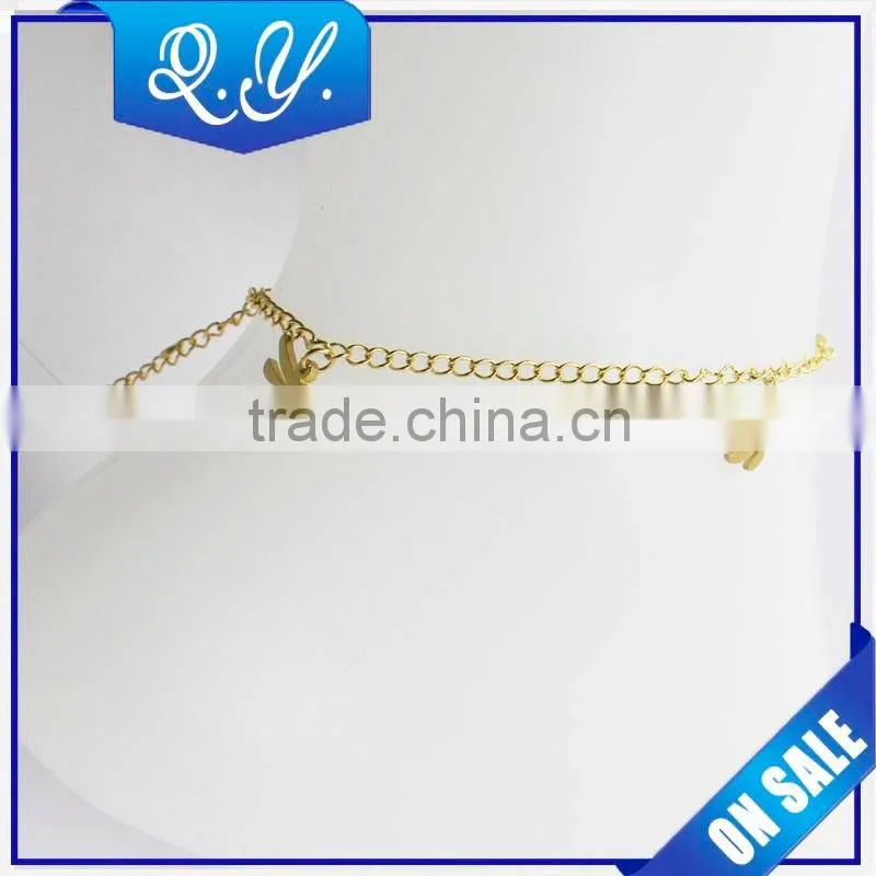 Fashion Bracelet Anklet Gold Plated Leaf Shaped Bracelet Wholesale
