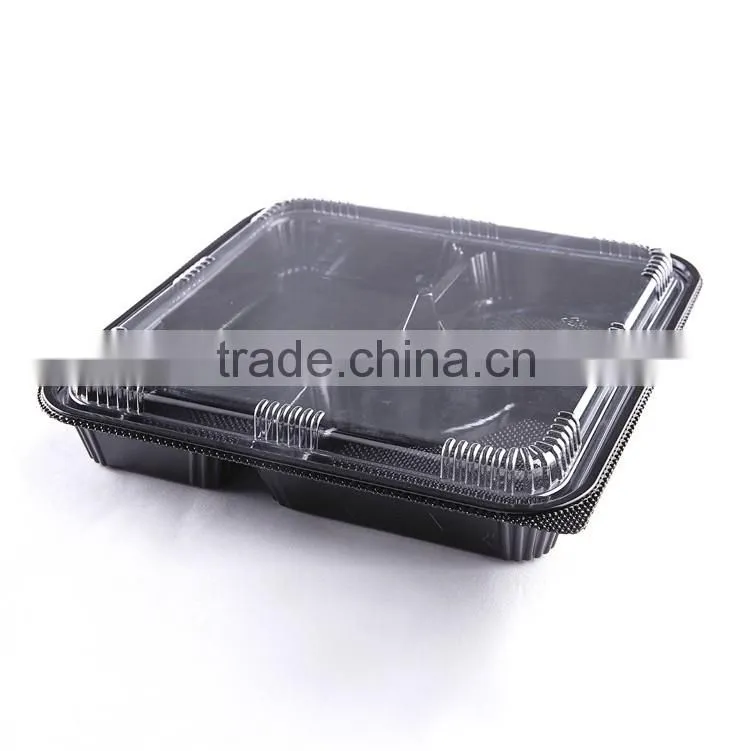 KW3-1103 Disposable Freezer Microwave Fast Food Lunch Box Container (264*264*48mm)
