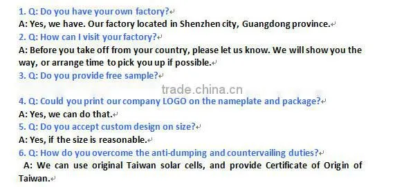 6W Best Price Tempered Glass laminated Solar Panels module