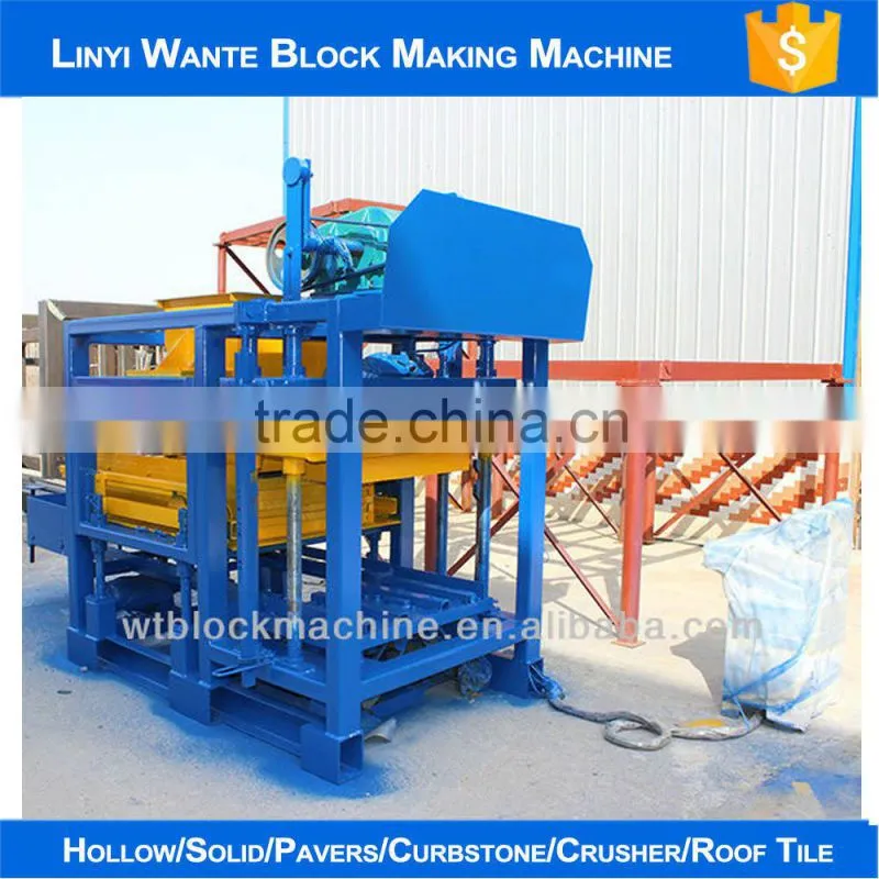 Cheap price QT4-25 Automatic stationary cement brick making machine