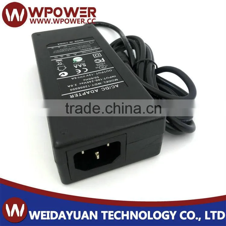 CE UL KC 12V 6A Desktop DC adapter supply with good quality
